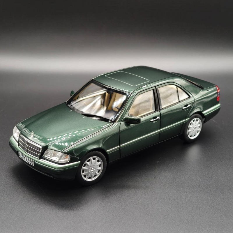 Voiture miniature Mercedes C-Klasse W202 Limousine 1993 rotmetallic Limited Edition 750 pcs. Norev 1:18 Metallmodell sur